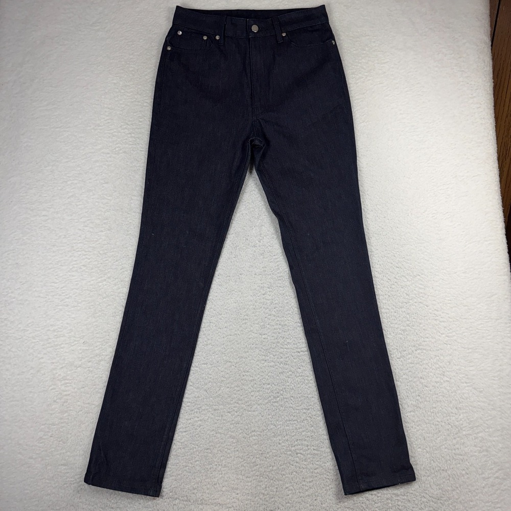 OAK NYC Black Skinny Denim Jeans Button Fly Men's Size 30 tag (FITS 29x31) Rare